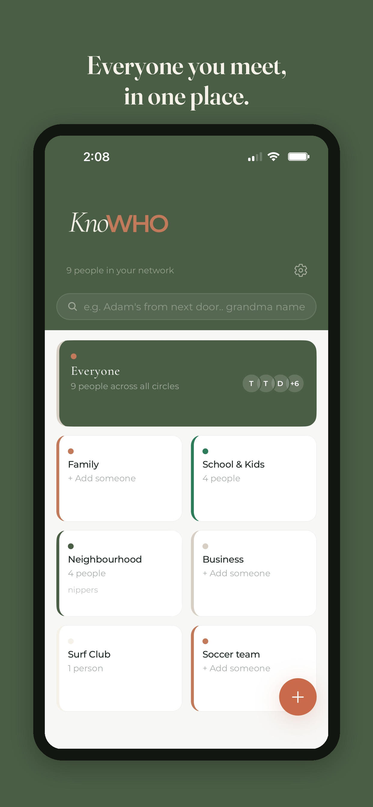 KnoWHO — home screen