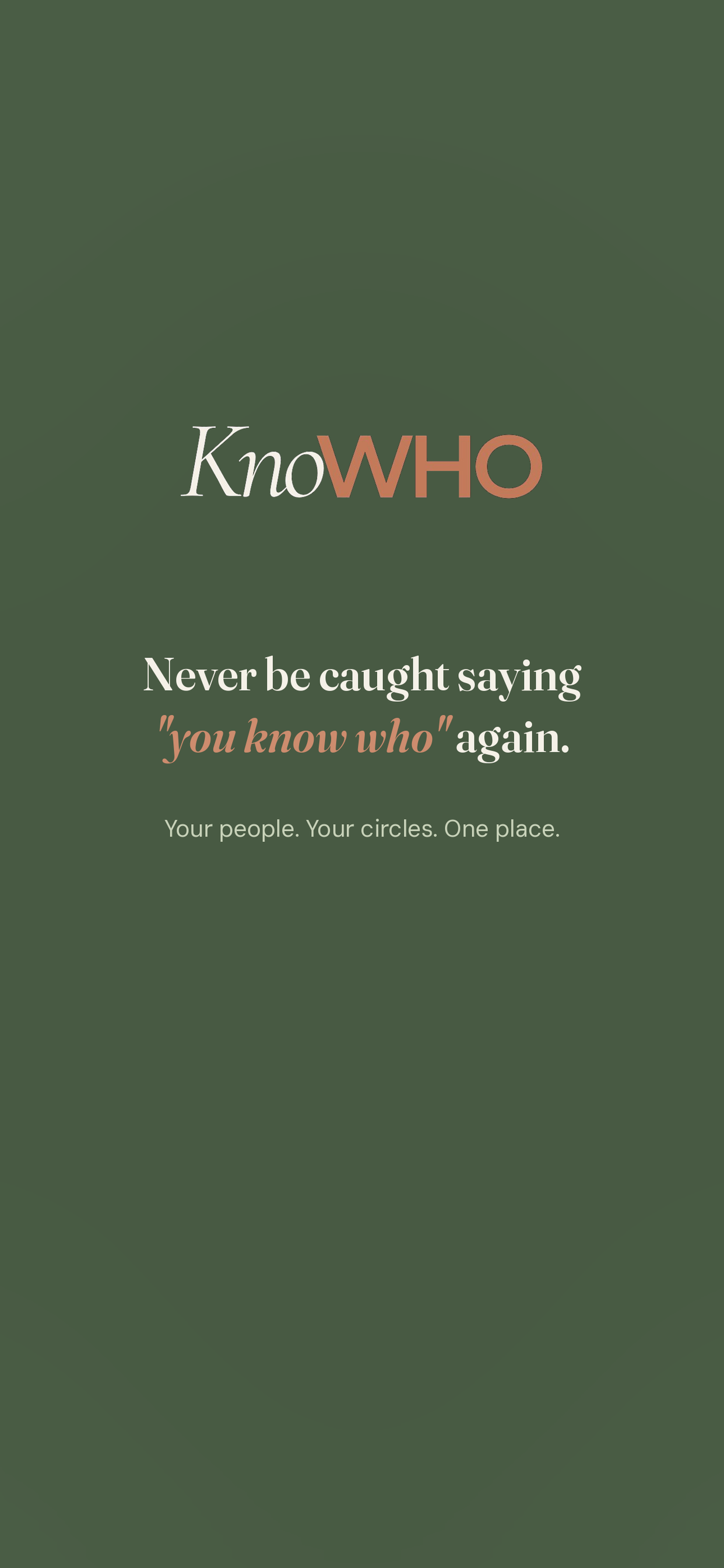 KnoWHO — never be caught saying you know who again